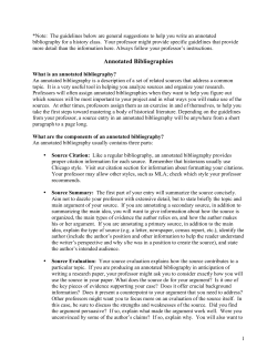Annotated Bibliography REVISED