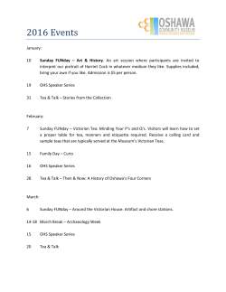 2016 Events - Oshawa Museum