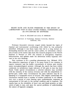 HEART RATE AND BLOOD PRESSURE IN THE STUDY OF