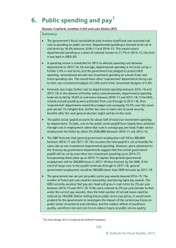 Public spending and pay - Institute for Fiscal Studies