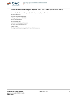 Gelett Burgess Papers