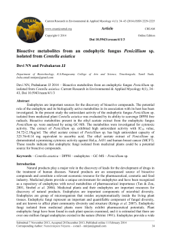 Bioactive metabolites from an endophytic fungus Penicillium sp