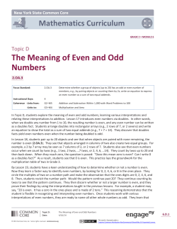 The Meaning of Even and Odd Numbers