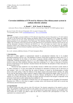 Corrosion inhibition of X70 steel by thiourea