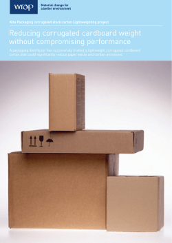 to the case study - Reducing corrugated cardboard weight