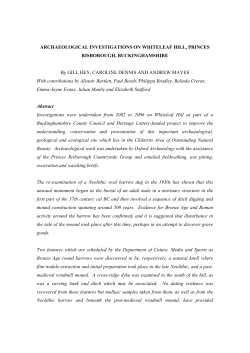 Excavation of Whiteleaf Hill