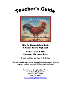 R is for Rhode Island Red: A Teacher`s Guide