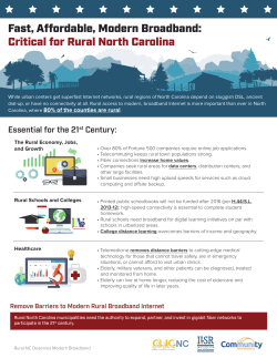 Fast, Affordable, Modern Broadband: Critical for Rural North Carolina