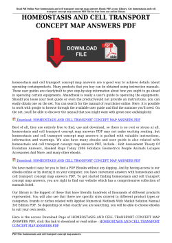 homeostasis and cell transport concept map answers pdf