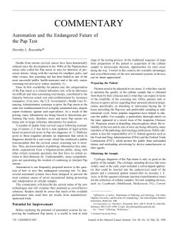 Automation and the Endangered Future of the Pap Test