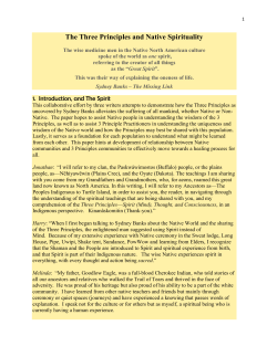 The Three Principles and Native Spirituality