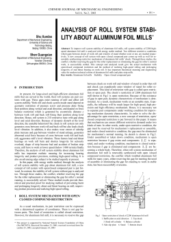 analysis of roll system stabi- lity about aluminum foil mills