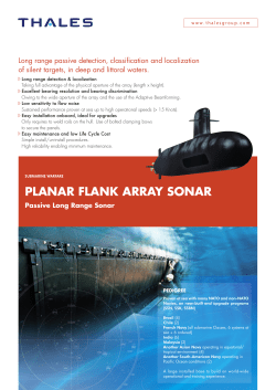 planar flank array sonar