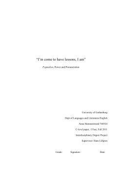 I`m come to have lessons, I am