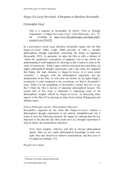 Happy-Go-Lucky Revisited: A Response to - Film