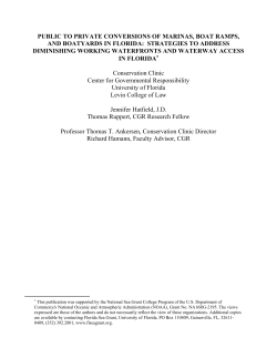 Public to Private Conversions of Marinas, Boat Ramps, and