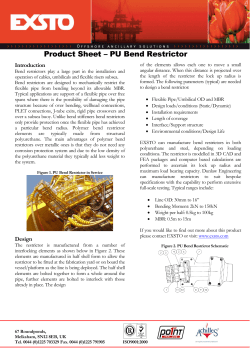 To Bend Restrictors datasheet