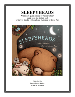 SLEEPYHEADS a teacher`s guide created by