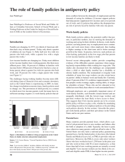 The role of family policies in antipoverty policy