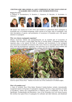 cryptogamic organisms as a key component of the