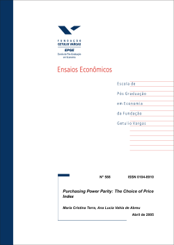 Purchasing Power Parity: The Choice of Price Index