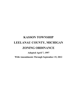 Zoning Ordinance - Leelanau County