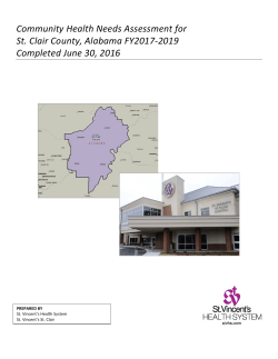 Community Health Needs Assessment for St. Clair County, Alabama