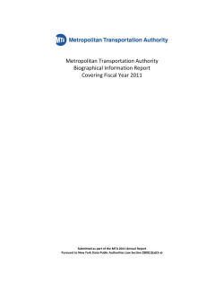 Metropolitan Transportation Authority Biographical Information