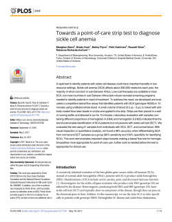 Towards a point-of-care strip test to diagnose sickle cell anemia