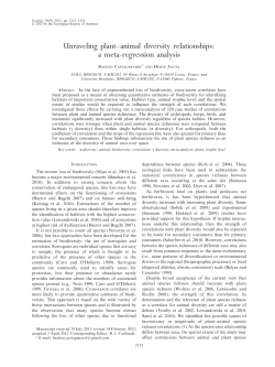Unraveling plant&ndash;animal diversity relationships: a