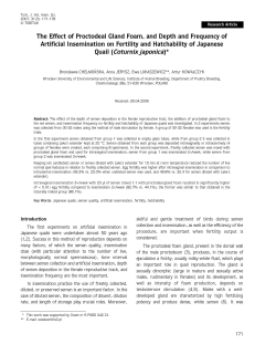 The Effect of Proctodeal Gland Foam, and Depth and Frequency of