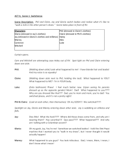 ACT II, Scene 1 Switcheroo Scene Description: Phil and Claire, Jay