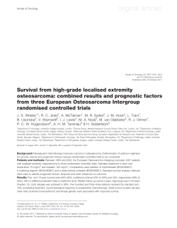 Survival from high-grade localised extremity osteosarcoma