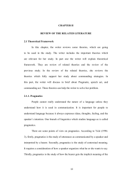 CHAPTER II REVIEW OF THE RELATED LITERATURE 2.1