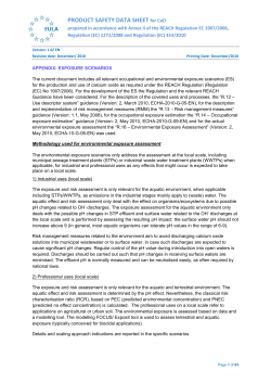 PRODUCT SAFETY DATA SHEET for CaO