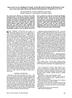 Retroviral Vector-Mediated Transfer of the Bacterial