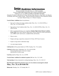 Curtains audition packet