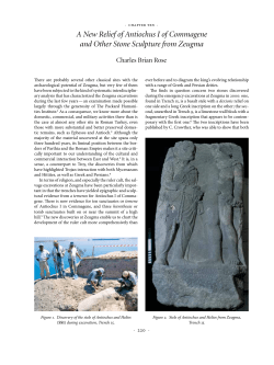 chapter ten A New Relief of Antiochus I of Commagene and Other
