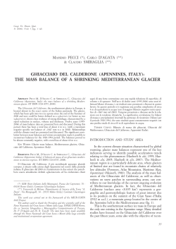 ghiacciaio del calderone (apennines, italy): the mass balance of a