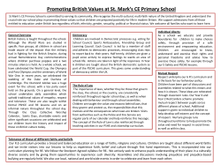 Promoting British Values at St. Mark`s CE Primary School