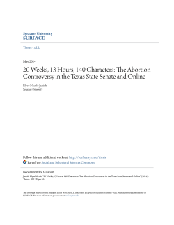 20 Weeks, 13 Hours, 140 Characters: The Abortion