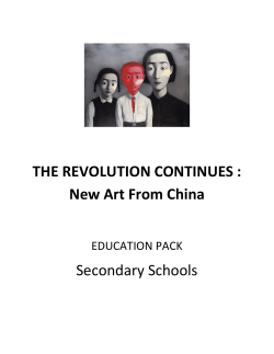 THE REVOLUTION CONTINUES : New Art From