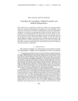 Guarding the Guardians: Judicial Councils and Judicial Independence