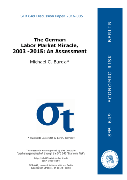 The German Labor Market Miracle, 2003
