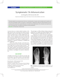 Symptomatic Os Infranaviculare - Clinics in Orthopedic Surgery