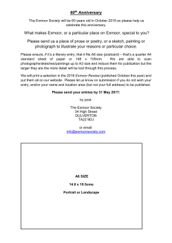 60th Anniversary What makes Exmoor, or a particular place on