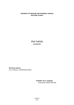 PhD THESIS - UMF Craiova