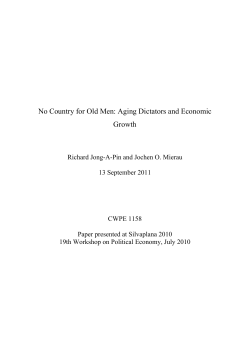 No Country for Old Men: Aging Dictators and Economic Growth