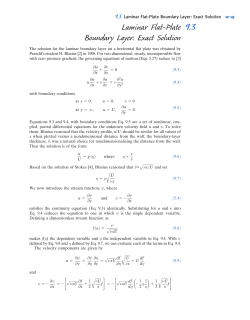 Laminar Flat-Plate Boundary Layer: Exact Solution