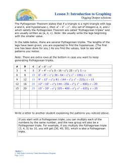 Lesson 3: Introduction to Graphing - Duke TIP